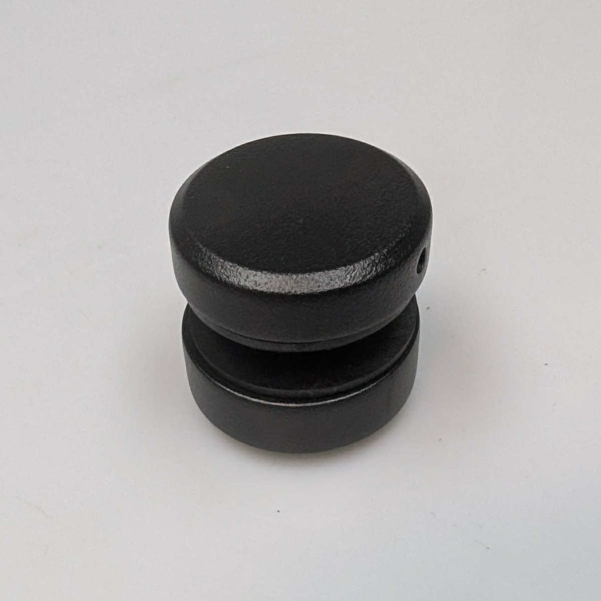 Glass Anchor - 38mm Diameter - Slimline Flat Button Head - 10mm Spacer - Matt Black